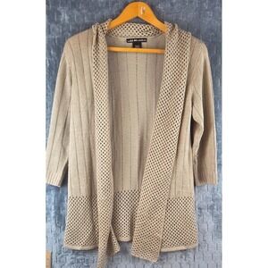 United States Sweaters Womens Medium 3/4 Sleeve Open Front Knit Cardigan Sweater